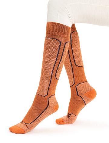 Flash / Ether Women's Icebreaker Merino Ski+ Light Over the Calf Socks | USA 1438ILHS